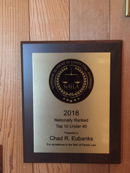 Wall plaque: NAFLA | Nationally Ranked Top 40 Under 40 2018 | Chad R Eubanks