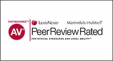 Distinguished AV LexisNexis Martindale-Hubbell Peer Review Rated for Ethical Standards and Legal Ability